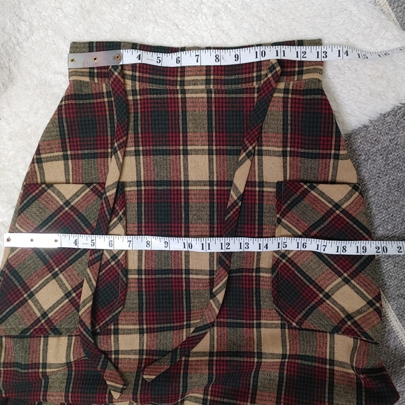 Vintage plaid wool maxi skirt size XS - Picture 7 of 8